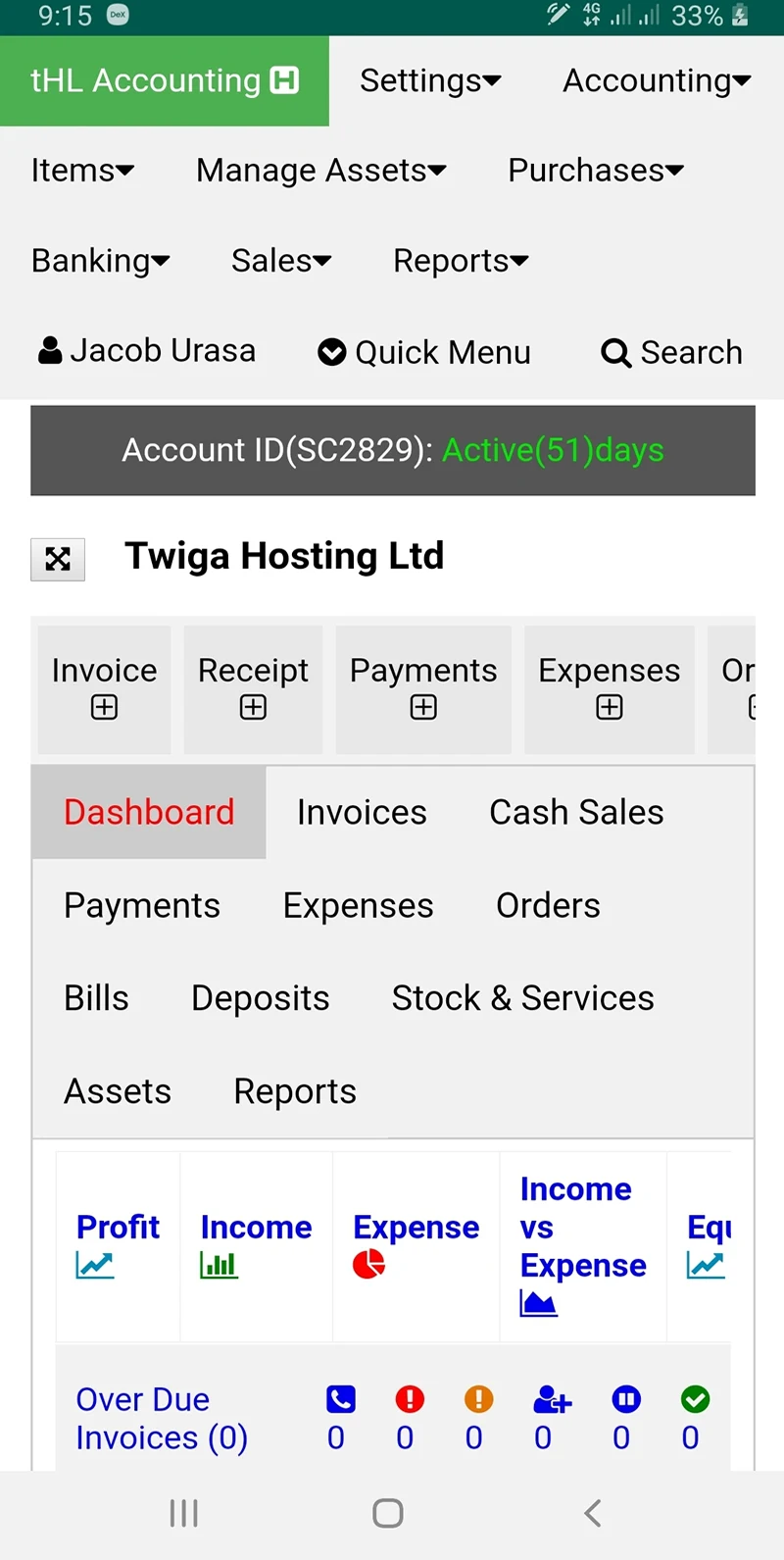 tHL Accounting screenshot