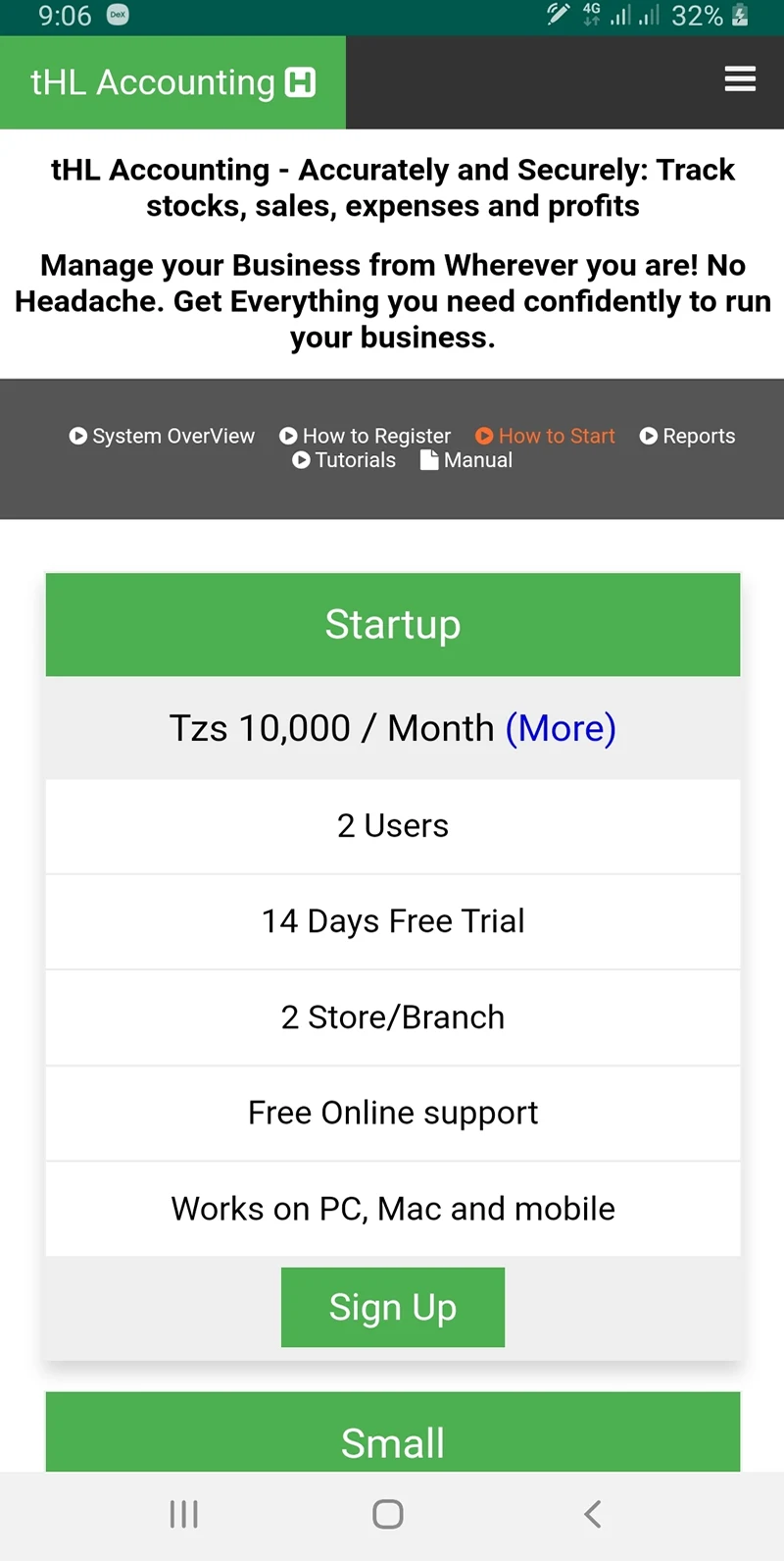 tHL Accounting screenshot